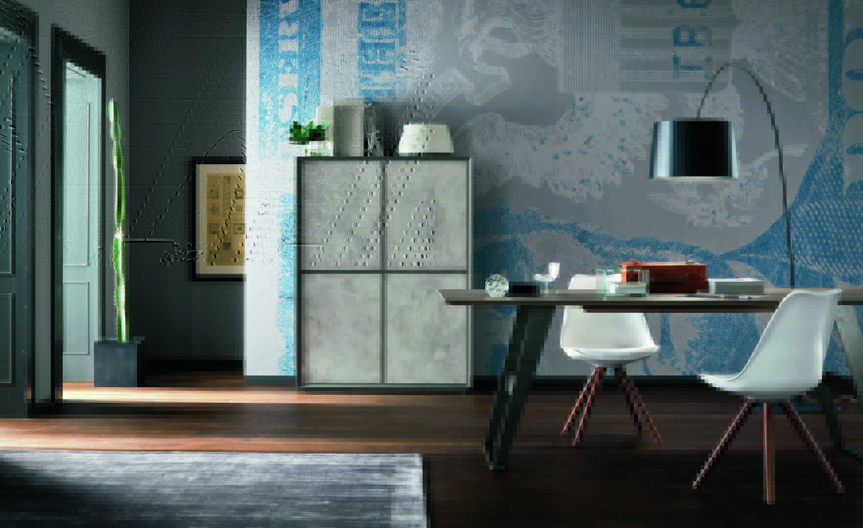 Table Barcellona Grigio Shabby 长餐桌