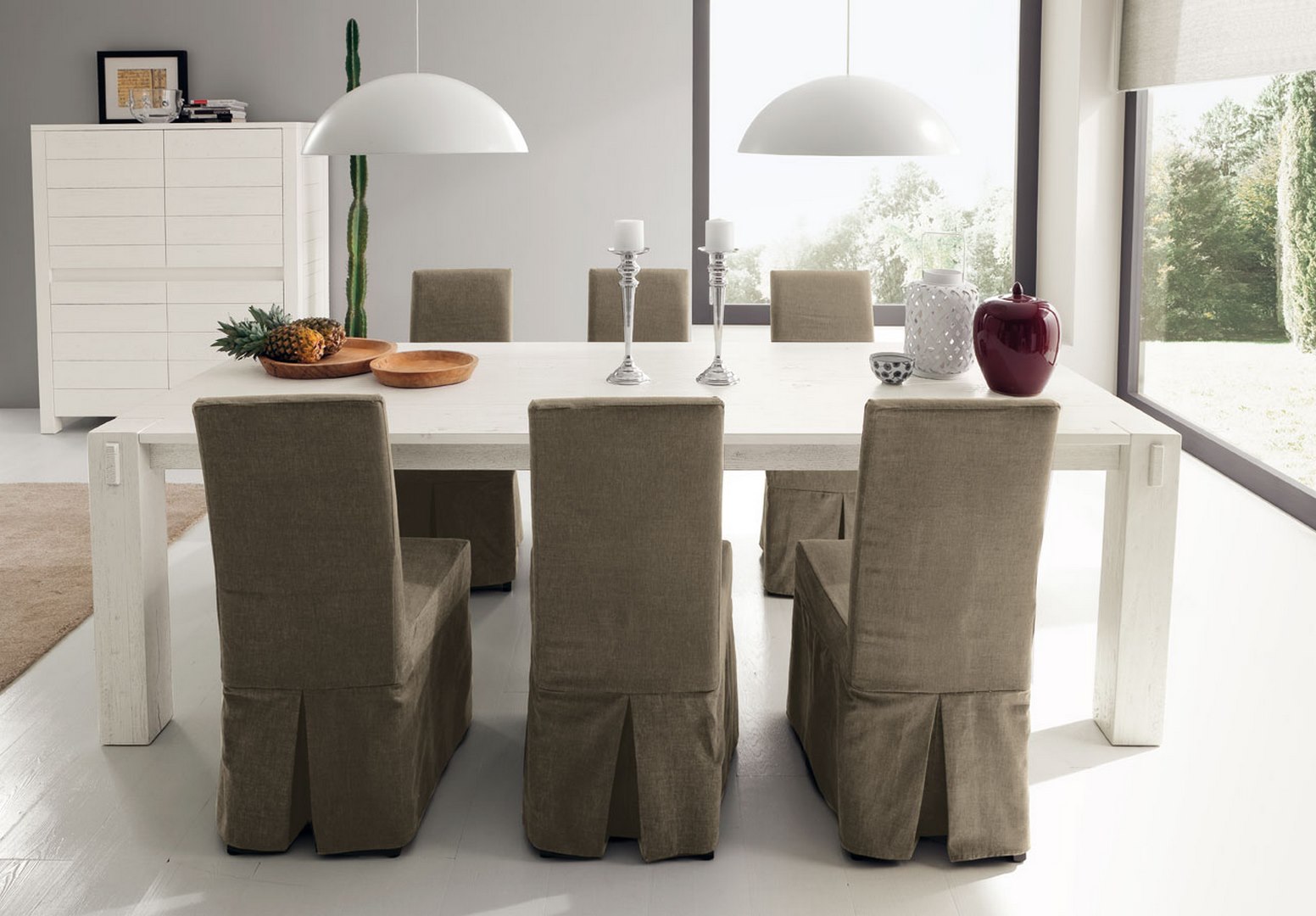 Table Stoccolma Bianco 长餐桌