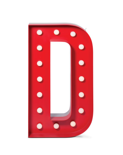 DELIGHTFULLLETTER D GRAPHIC台灯