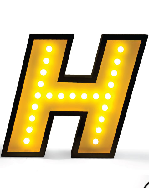 DELIGHTFULLLETTER H GRAPHIC台灯