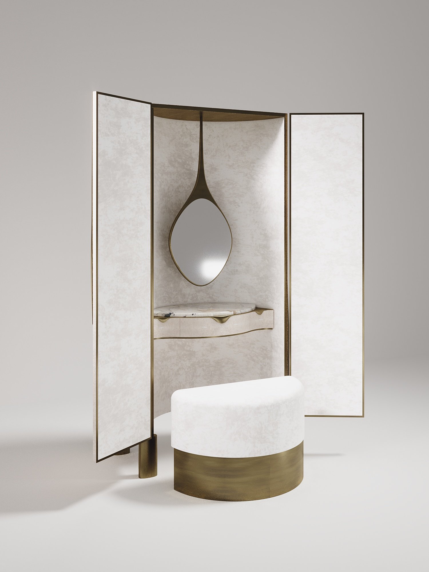 R&Y AugoustiWave Vanity Cabinet梳妆台